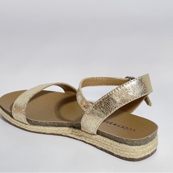 Lucky Brand YG-Gaelic | Light Gold Lucido Leather Sandal - Picture 6 of 6